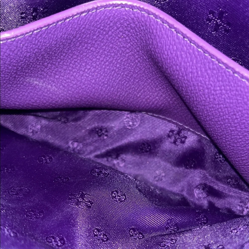 Tory Burch Violet Landon Large Leather Wristlet Clutch NWOT - Picture 12 of 13